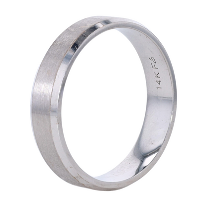 14K White Gold Band