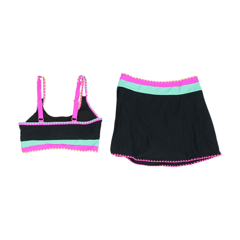 Black Color Block Two-Piece