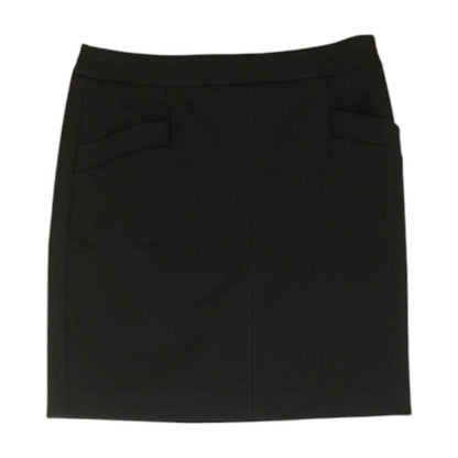 Black Solid Mini Skirt