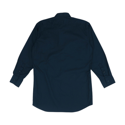 Black Solid Long Sleeve Button Down