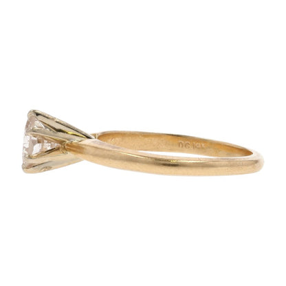 3/8 Ct 14K Gold Round Diamond Solitaire Engagement Ring