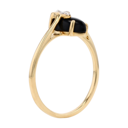 10K Yellow Gold Onyx Fashion Ring