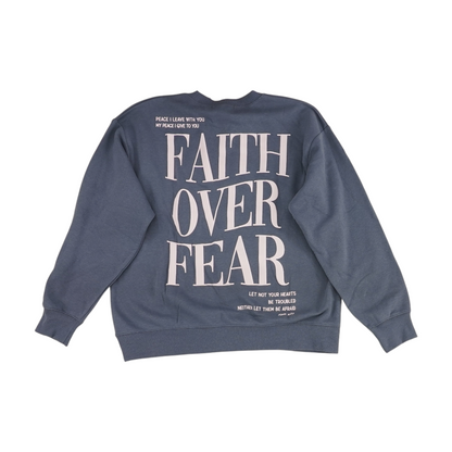 Blue Plus Solid Sweatshirt Pullover