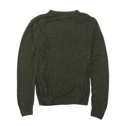 Green Solid Pullover Sweater