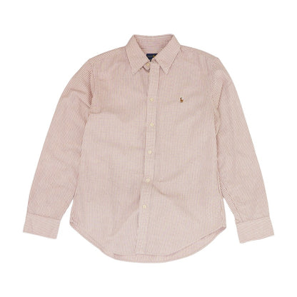 Red Striped Long Sleeve Button Down