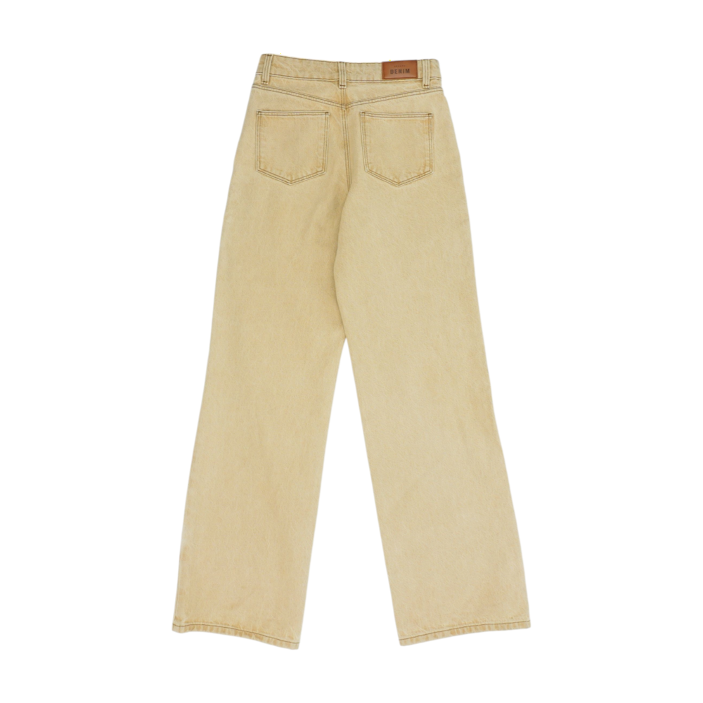 Tan Wide Leg Jeans