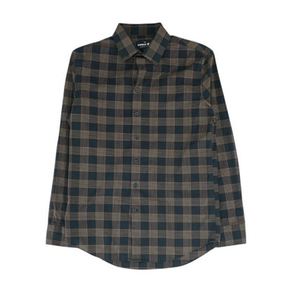 Black Plaid Long Sleeve Button Down