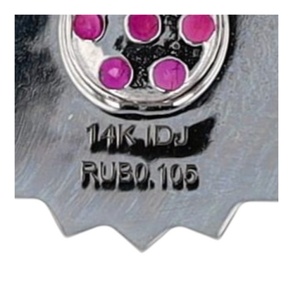 1/10 ctw 14K White Gold Ruby Pendant Necklace