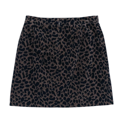 Brown Petite Animal Print Mini Skirt
