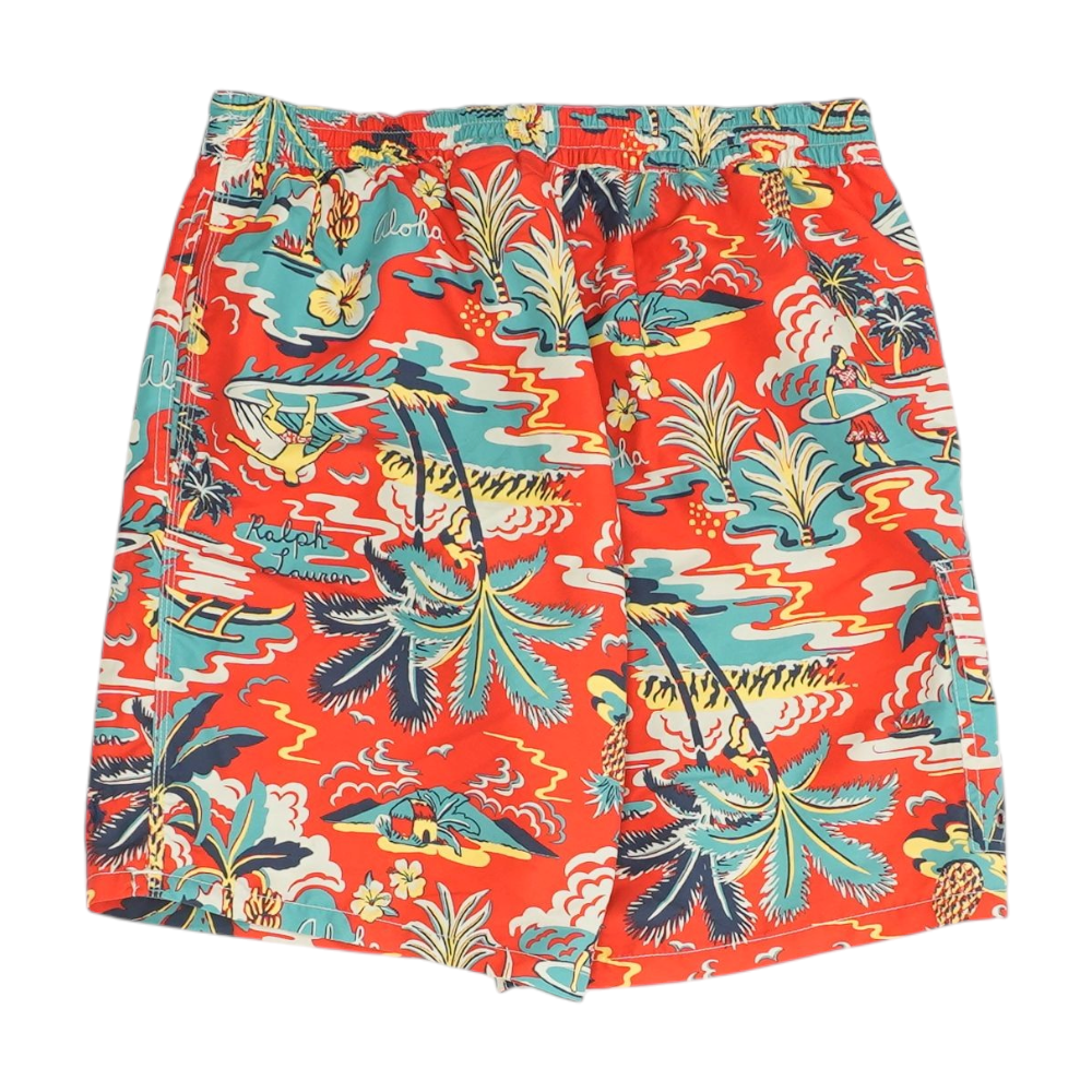 Red Graphic Swim Bottom