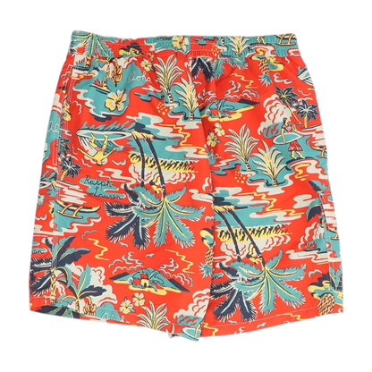 Red Graphic Swim Bottom