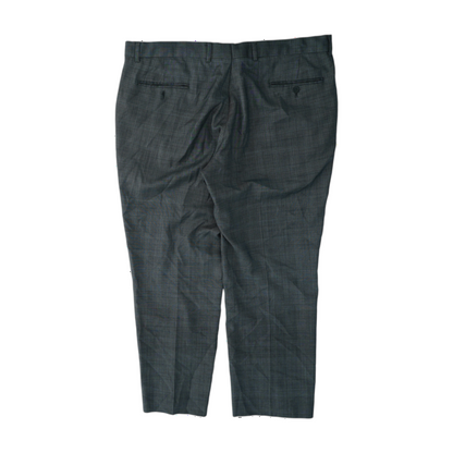 Gray Plaid Regular Pants