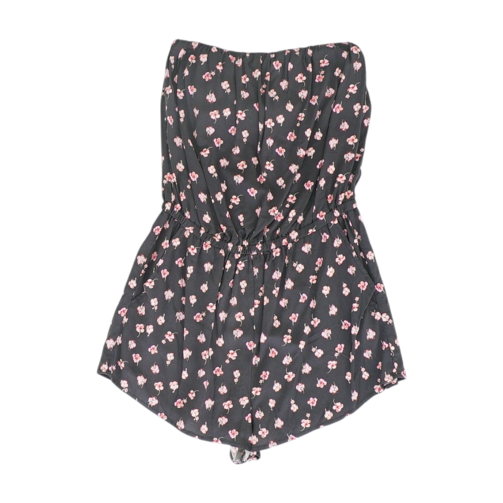 Black Floral Romper