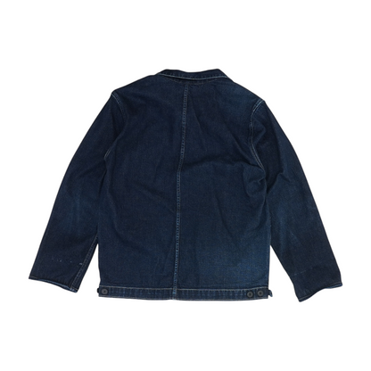 Blue Solid Denim Jacket