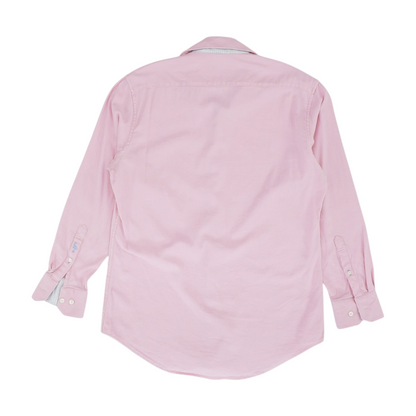 Pink Herringbone Long Sleeve Button Down