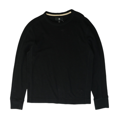 Black Solid Pullover Sweater