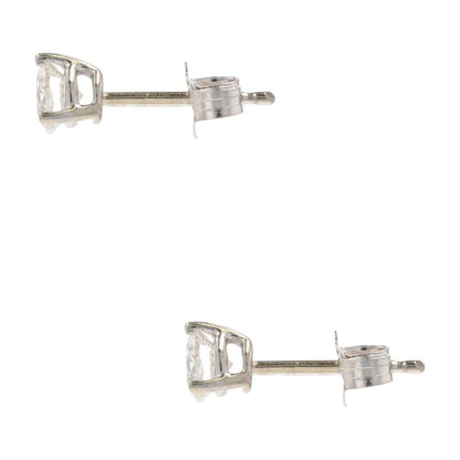 1/2 Ct 10K White Gold Round Diamond Stud Earrings