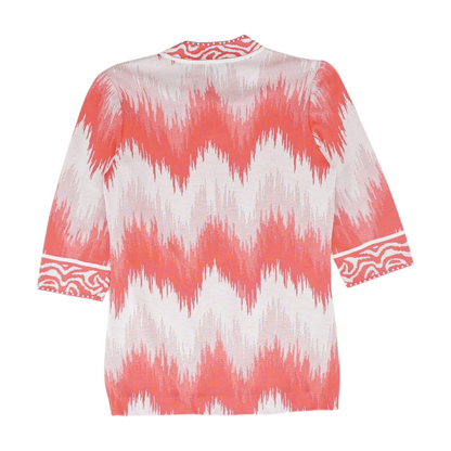 Red Abstract Blouse