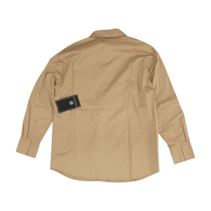 Beige Solid Button Down