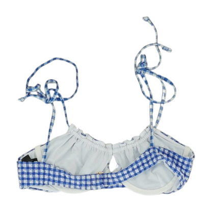 Blue Check Swim Top