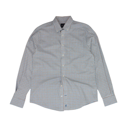 Blue Plaid Long Sleeve Button Down