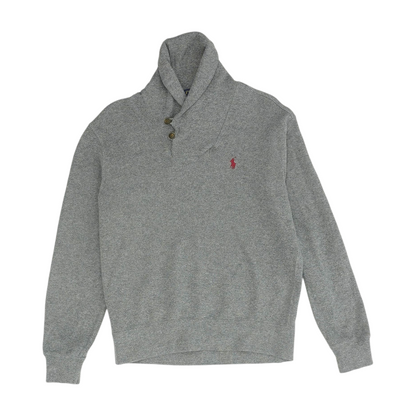 Gray Solid Pullover Sweater
