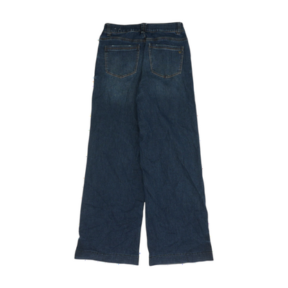 Navy Wide Leg Jeans