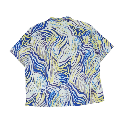 Multi Abstract Short Sleeve Button Down