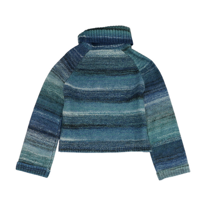 Blue Striped Pullover Sweater