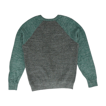 Gray Color Block Pullover Sweater