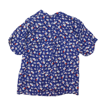 Blue Floral Button Down