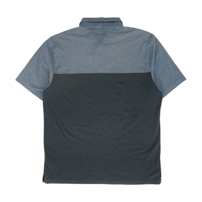 Navy Color Block Short Sleeve Polo