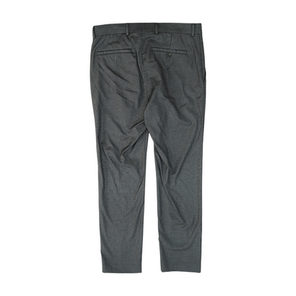 Gray Plaid Regular Pants