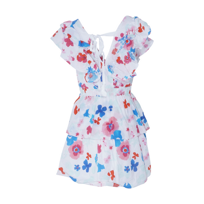 White Floral Mini Dress