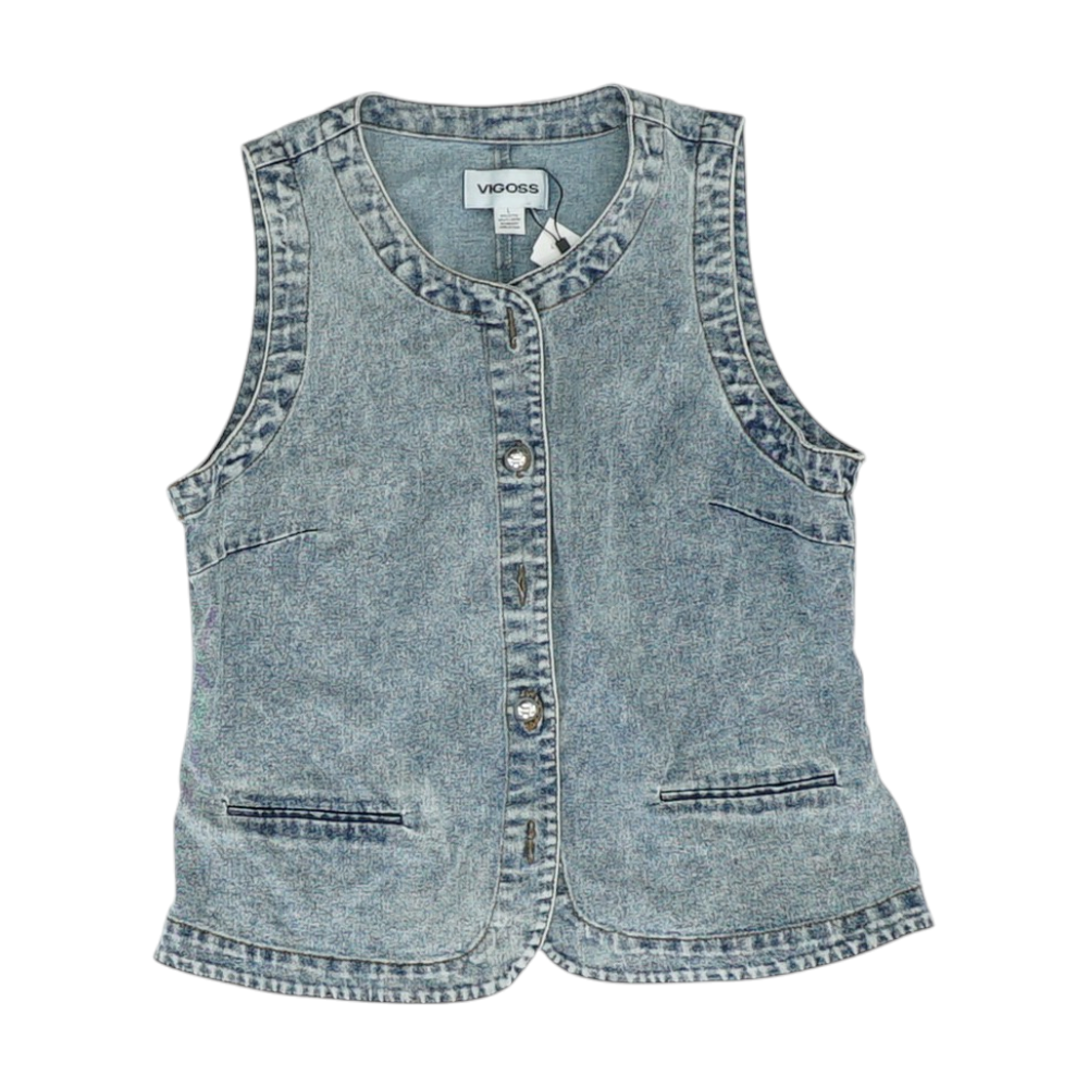 Blue Solid Vest