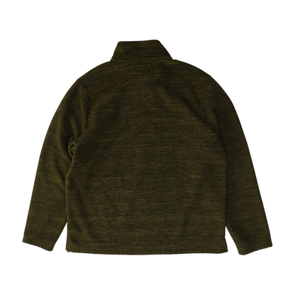 Brown Solid 1/4 Zip Pullover