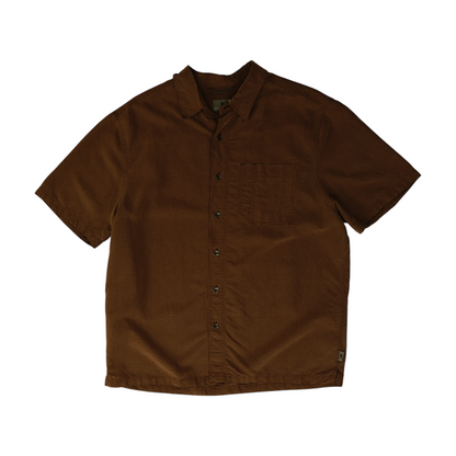 Brown Check Short Sleeve Button Down
