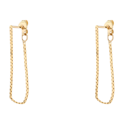 14K Yellow Gold Drop Earrings