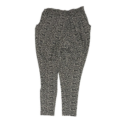 Black Animal Print Active Pants