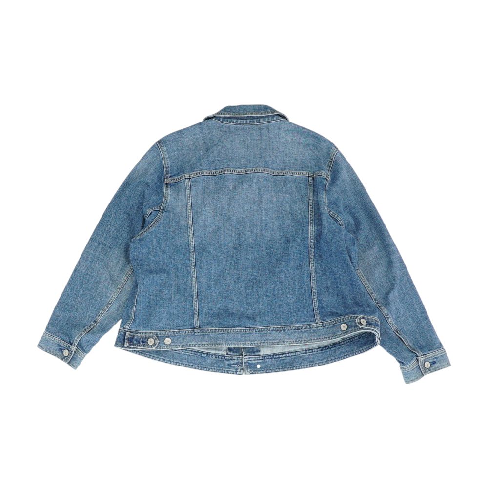 Blue Petite Solid Denim Jacket