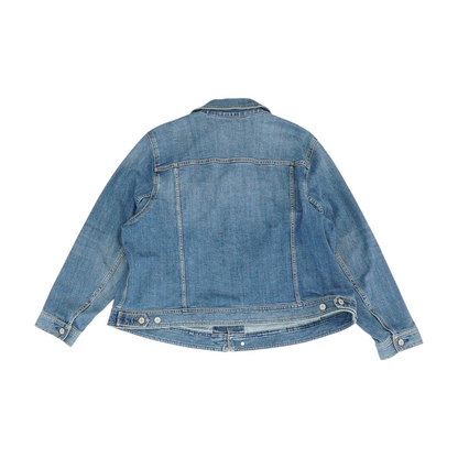 Blue Petite Solid Denim Jacket