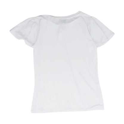 White Solid Knit Top