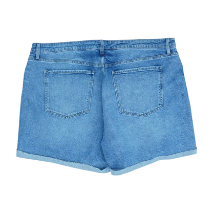 Blue Plus Solid Denim Shorts