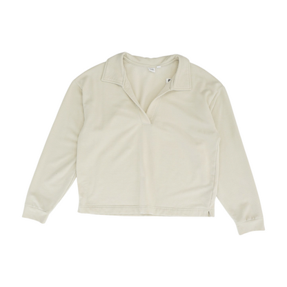 Beige Solid Sweatshirt Pullover