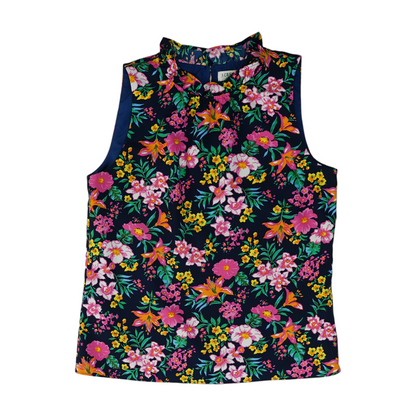 Navy Floral Blouse