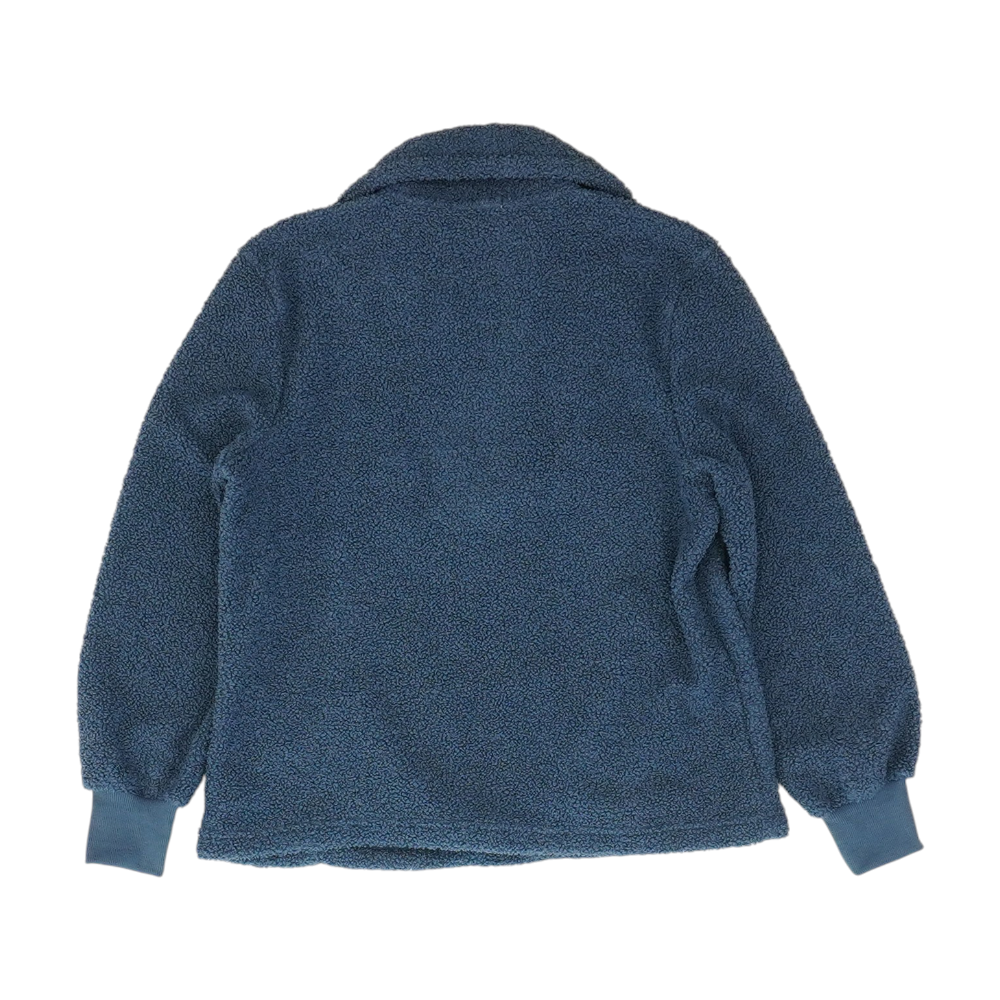 Blue Solid 1/4 Zip Pullover