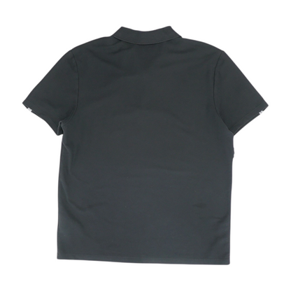Black Solid Short Sleeve Polo