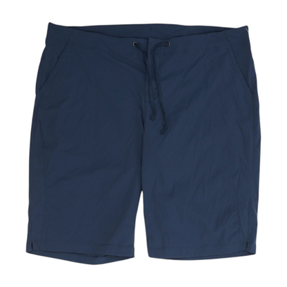 Navy Plus Size Solid Chino / Khaki Shorts