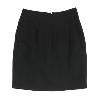Black Solid Mini Skirt
