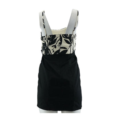 Black Misc Midi Dress